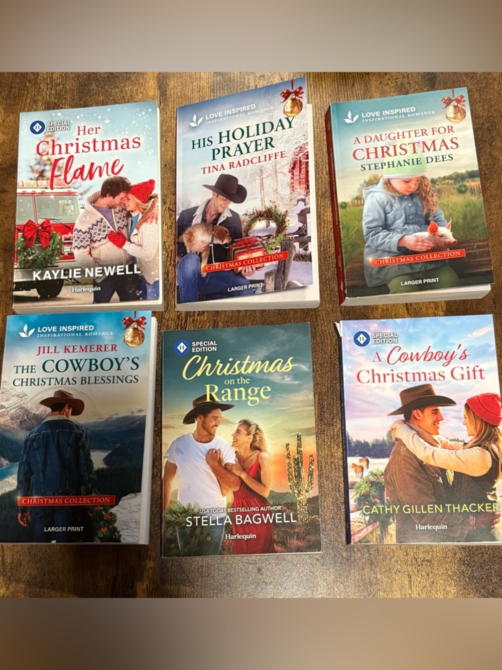 Set of 6 Christmas Romance Paperback Books